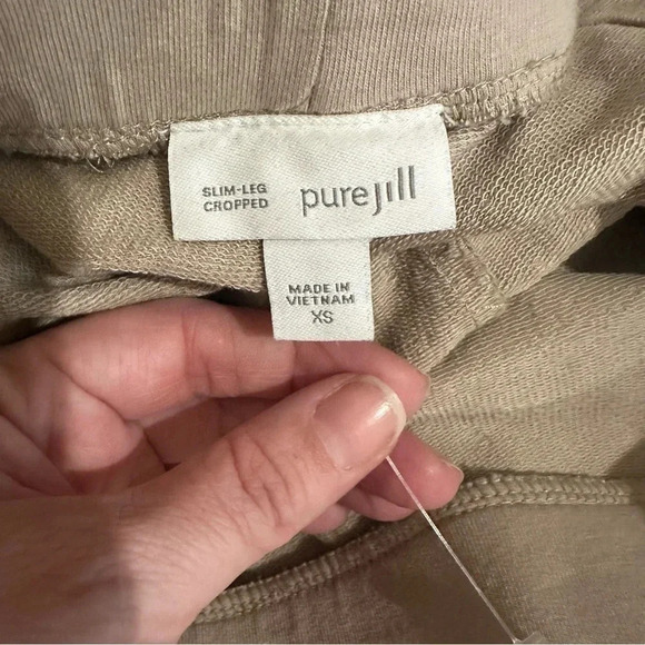 Pure Jill J.Jill Slim-Leg Cropped Womens Smooth Front Pants Tan Size XS GUC - Picture 5 of 7
